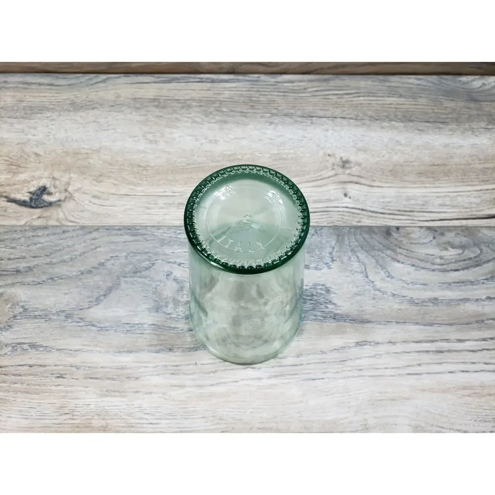 Amici Global Italy Recycled Green Glass Drinking Glass Bistro Fork Spoon Knife